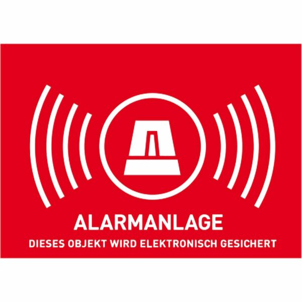 Abus Warnaufkleber Alarmanlage 74 mm x 52