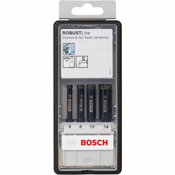 Bosch Diamantnassbohrer Diamond for Hard Ceramics Set 4-tlg. (6/8/10/14 mm)