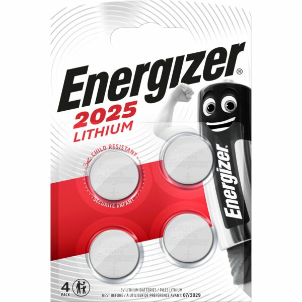 Energizer Knopfzelle Lithium CR 2025 4 Stück