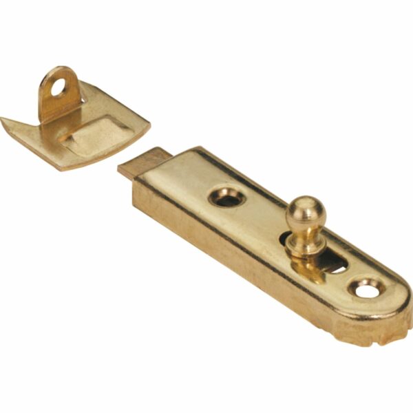 Hettich Möbelriegel 13 mm x 50 mm gerade vermessingt