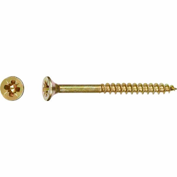 LUX Senkkopf Universalschraube PZ-Antrieb Ø 5 mm x 30 mm Gelb Verz. 20 Stück