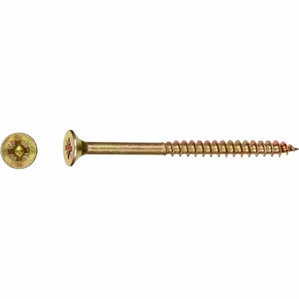 LUX Senkkopf Universalschraube PZ-Antrieb Ø 5 mm x 40 mm Gelb Verz. 12 Stück