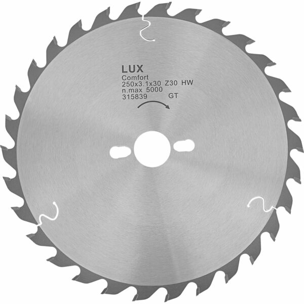 LUX HM-Kappsägeblatt Holz Ø 250 mm 30 Zähne