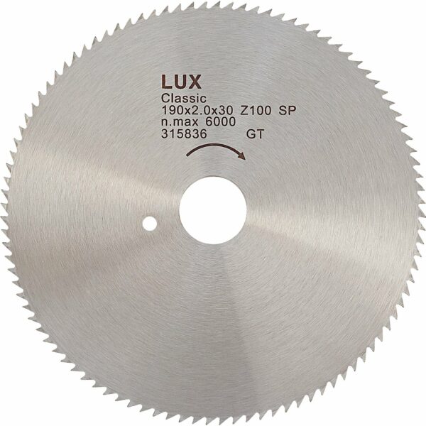 LUX Kreissägeblatt Holz Ø 190 mm 100 Zähne