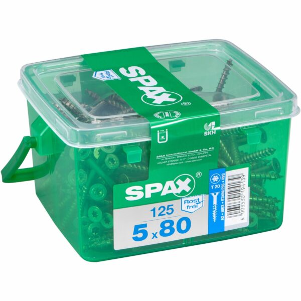 Spax Senkkopf Terrassenschraube T-Star plus-Antrieb Ø 5 mm x 80 mm 125 Stück