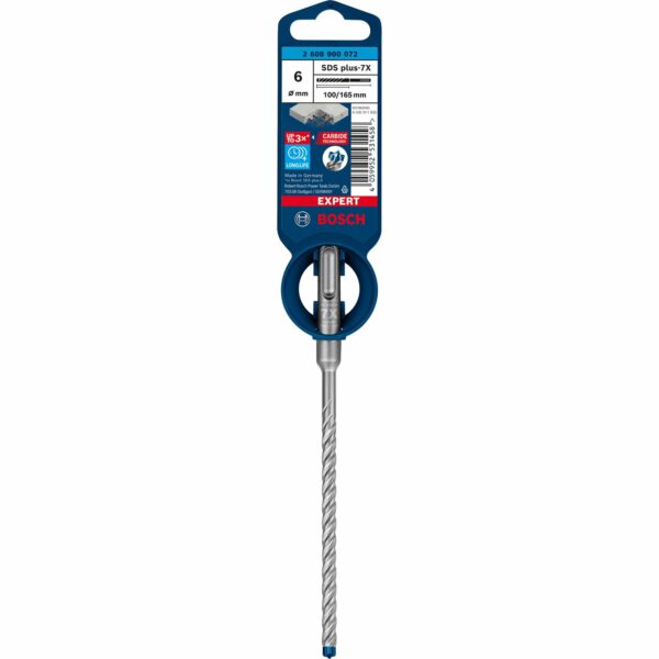 Bosch Expert SDS plus-7X Hammerbohrer Ø 6 mm 100/165 mm Länge