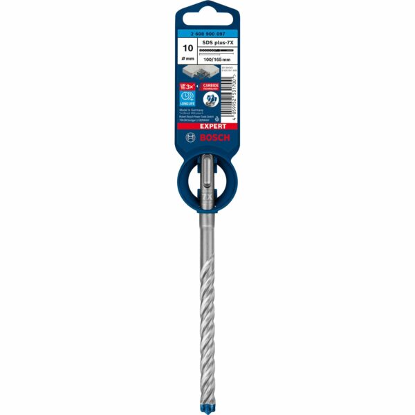 Bosch Expert SDS plus-7X Hammerbohrer Ø 10 mm 100/165 mm Länge