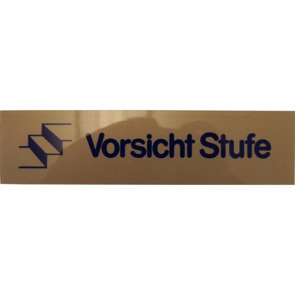 Hinweisschild Vorsicht Stufe