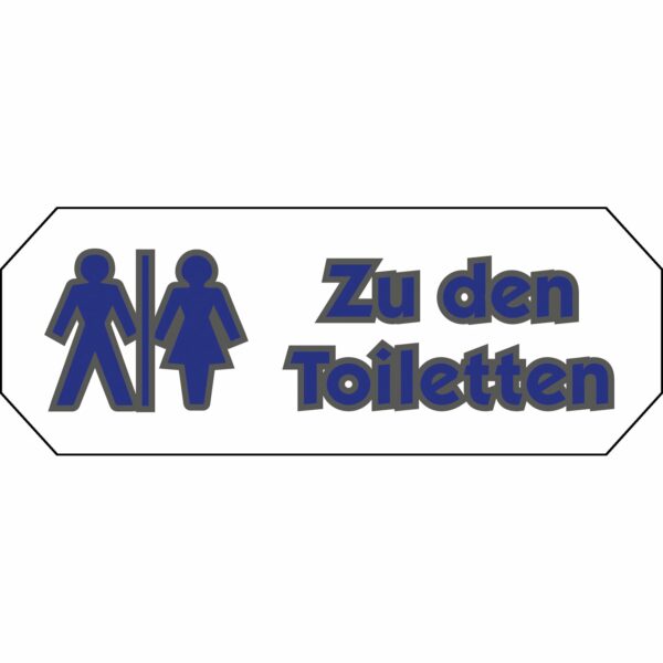 Doming Aufkleber Zu den Toiletten 10