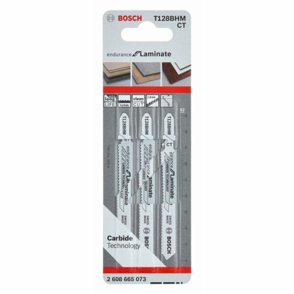 Bosch Stichsägeblatt T 128 BHM Endurance for Laminate 3er-Pack