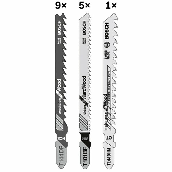 Bosch Stichsägeblatt-Set Holz 15er-Pack