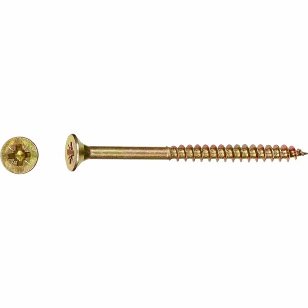 LUX Senkkopf Universalschraube PZ-Antrieb Ø 5 mm x 40 mm Gelb Verz. 15 Stück