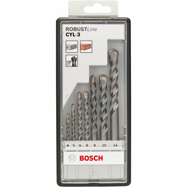 Bosch Betonbohrer-Set RobustLine CYL-3 Silver Percussion 7-teilig Ø 4 mm - 12 mm