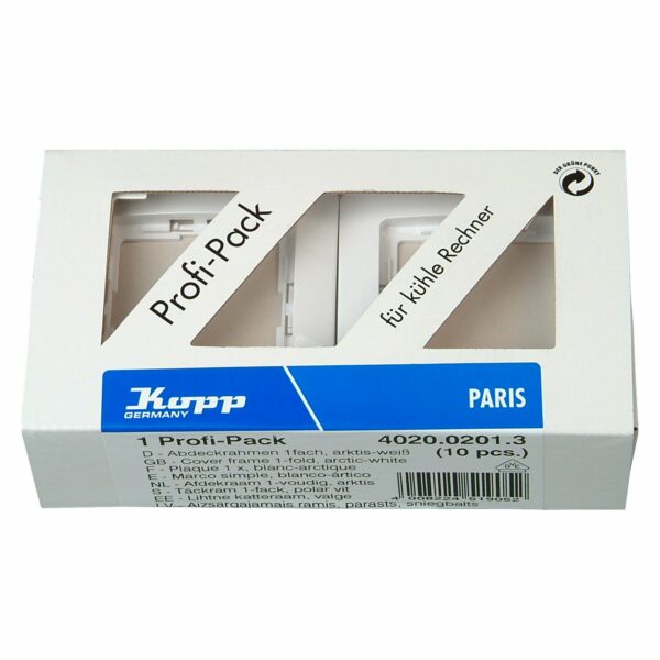 Kopp Abdeckrahmen 1-fach Paris Arktisweiß 10 Stück