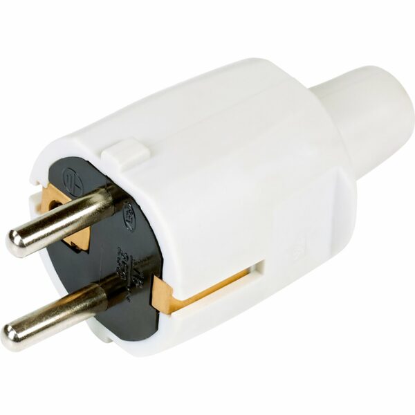 Schutzkontakt Stecker PVC Grau