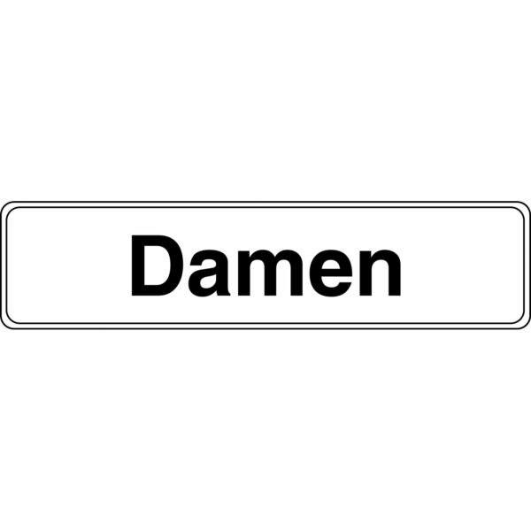 Schild Damen 20 cm x 4