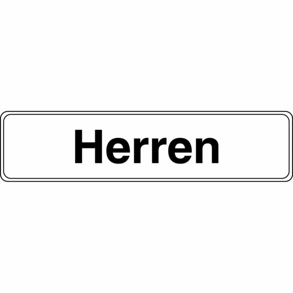 Schild Herren 20 cm x 4