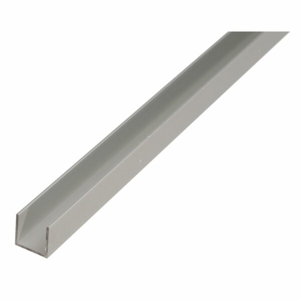 U-Profil Alu Elox. Silber 10 mm x 8 mm x 2.000 mm