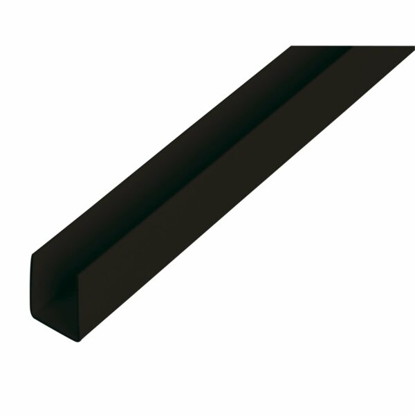 U-Profil Kunstst. Unbeh. Schwarz 18 mm x 10 mm x 1.000 mm