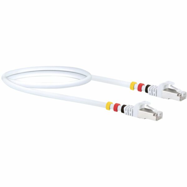 Schwaiger® CAT7 Netzwerkkabel S/FTP inkl. 3 Farbclips - Weiß 0