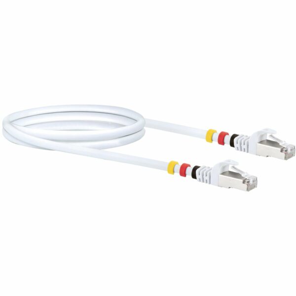 Schwaiger®CAT7 Netzwerkkabel S/FTP inkl. 3 Farbclips - Weiß 1