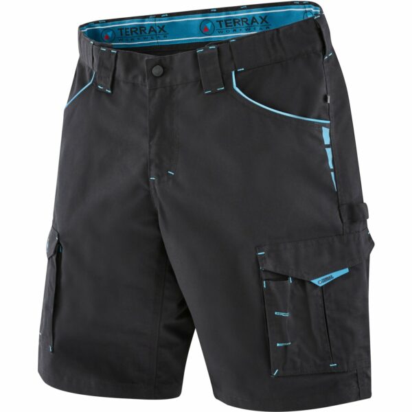 Terrax Workwear Arbeitsshorts Herren Schwarz-Azur 50