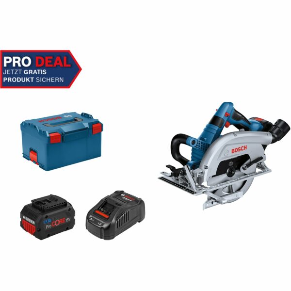 Bosch Professional Handkreissäge GKS 18V-70 L inkl. 2 x 5 Ah in L-Boxx