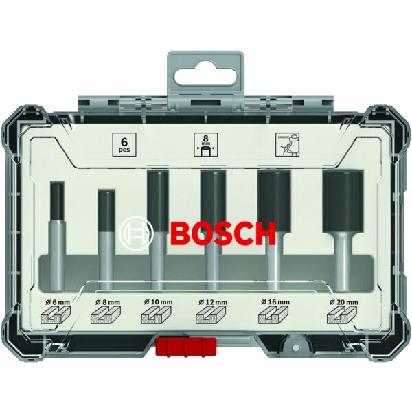 Bosch Nutfräser Set 8 mm Schaft 6-teilig