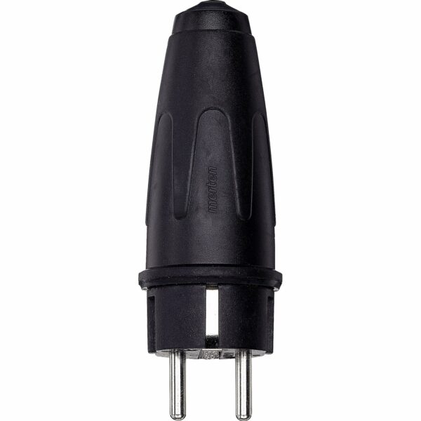 Merten Schutzkontakt-Gummi-Stecker IP44 Schwarz