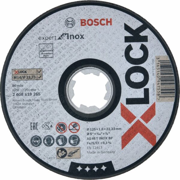 Bosch X-Lock Trennscheibe Expert Gerade für Inox Ø 125 mm