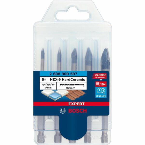 Bosch Bohrer-Sets Expert HEX-9 HardCeramic 5-teilig