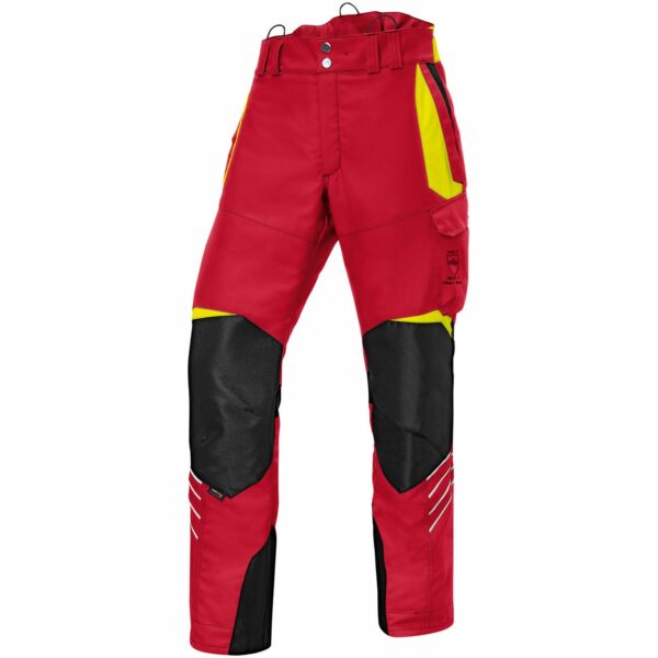 Kübler Workwear Schnittschutzhose Forest PSA 3 Rot/Warngelb Gr. XL