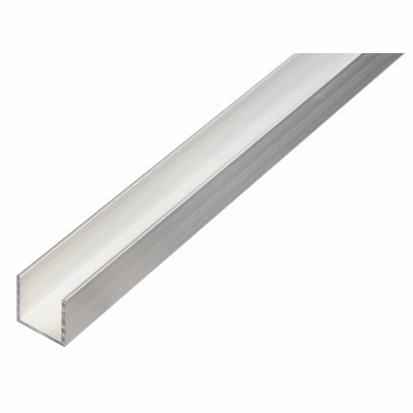 U-Profil Aluminium 15 mm x 15 mm x 2.600 mm