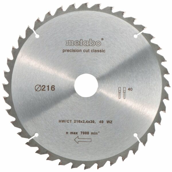 Metabo Kreissägeblatt HW/CT 216 x 30 x 2