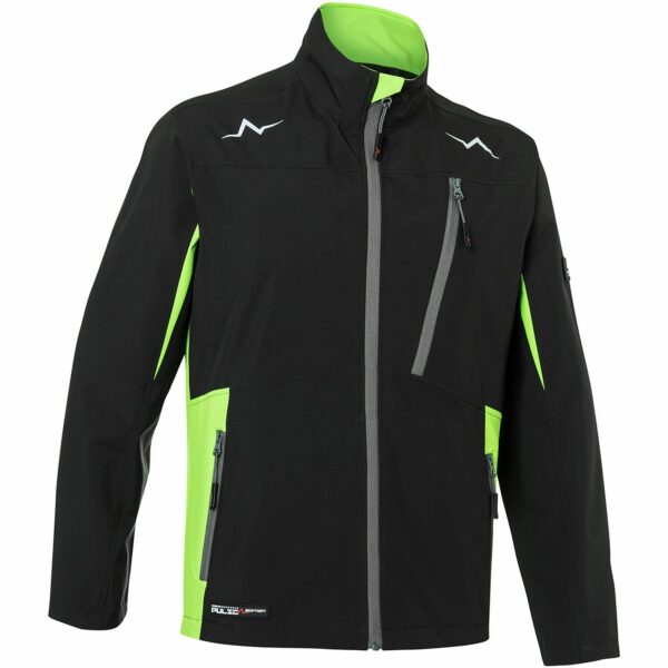 Kübler Pulse Ultrashell Jacke Eco Schwarz/Neongrün Gr. XL