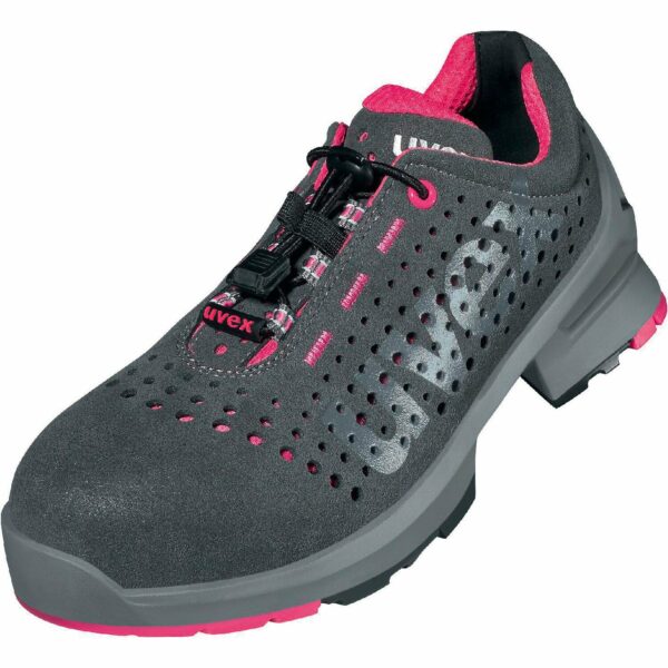 Uvex 1 Halbschuh S1 Grau-Pink Größe 37