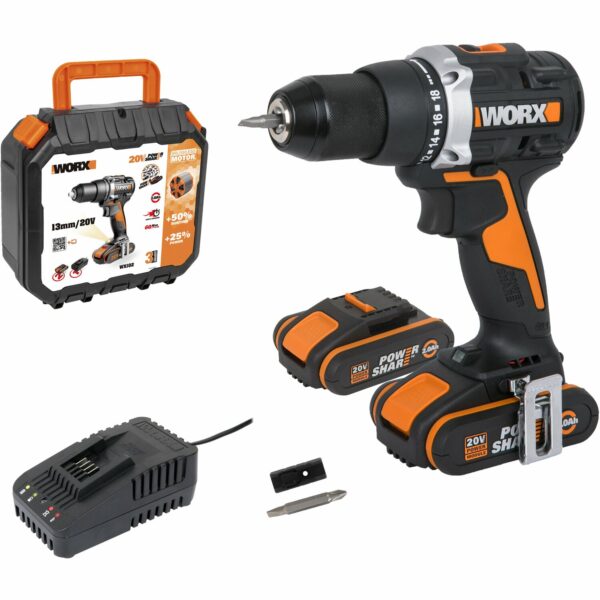 Worx Bohrschrauber WX102 inkl. 2 Ah Akkus