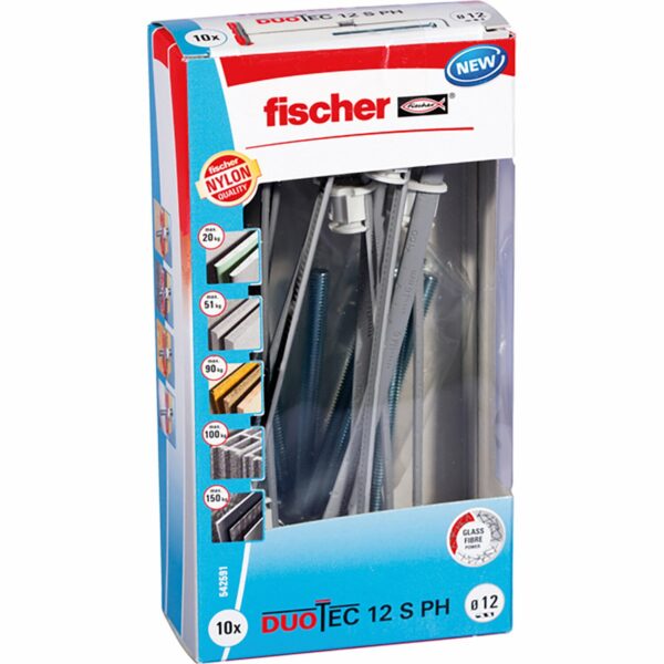 Fischer Kippdübel Duotec 12 S PH mit Panhead Schraube je 10 Stück