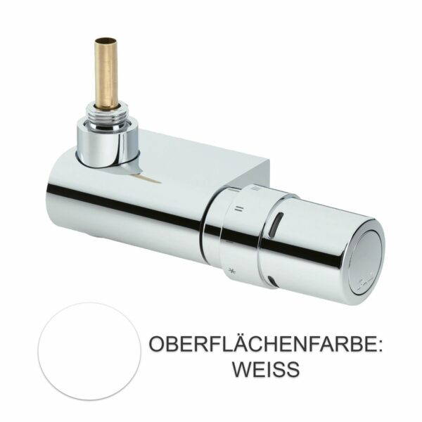 Nordholm Anschlussarmatur Platinum-Armaturen-Set Mono Winkel-Eck Weiß