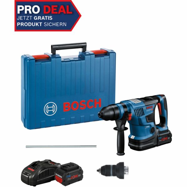 Bosch Professional 18 V Akku-Bohrhammer GBH 18V-34 inkl. Akkus mit Koffer